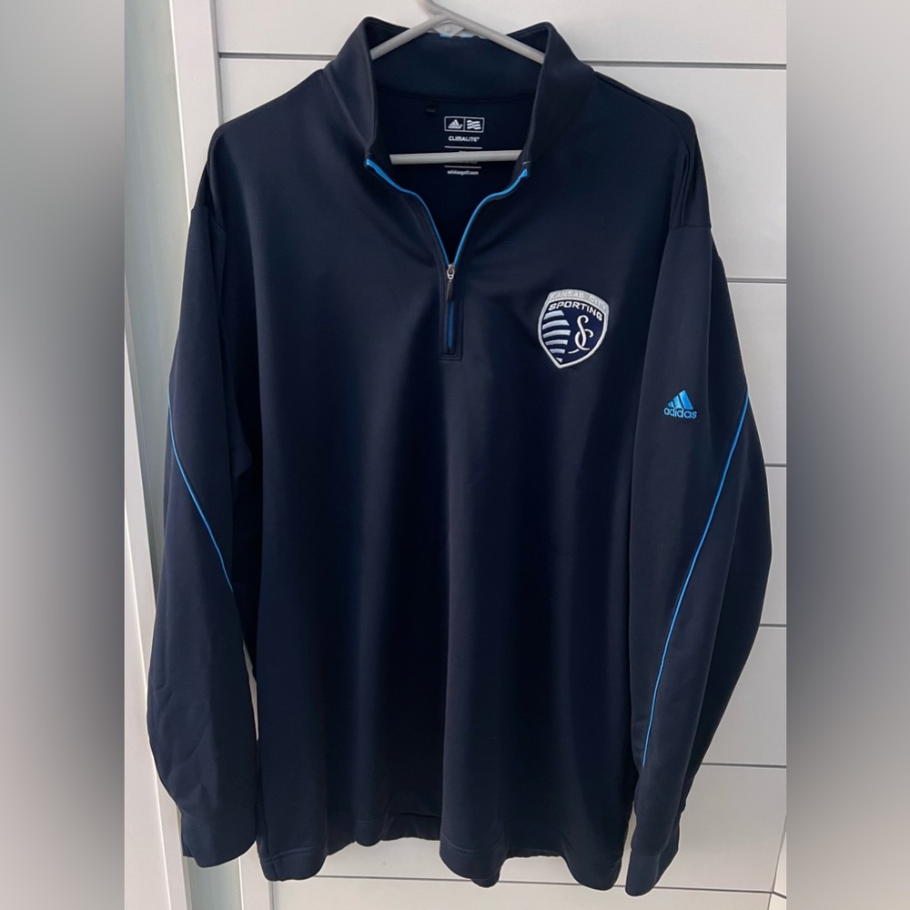 Adidas Navy Blue Sporting KC Quarter-Zip